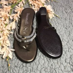 🤍 Toscanella thong slide sandals for women 8 1/2
